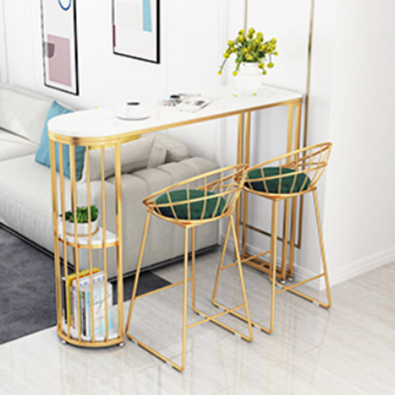 Tavolo da bancone in pietra rettangolare Glam Set tavolo da bar da 1/3 pezzi per soggiorno