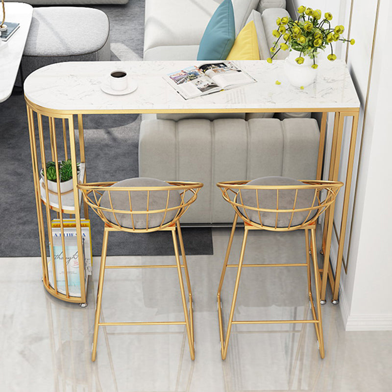 Tavolo da bancone in pietra rettangolare Glam Set tavolo da bar da 1/3 pezzi per soggiorno