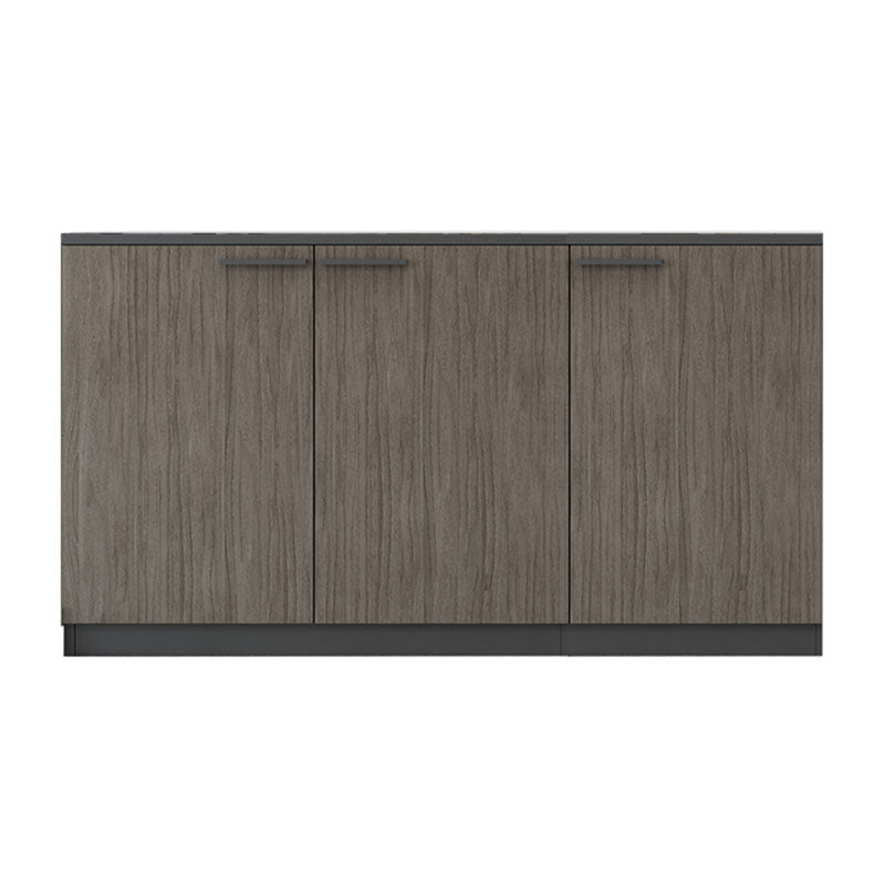 Medieval Modern Filing Cabinet Wooden Frame Lateral File Cabinet 47"L x 16"W x 31"H Grey Clearhalo 'Filing Cabinets' 'filling_cabinets' 'furn' 'furn_filling_cabinets' 'Furniture' 'Office Furniture' 7492749