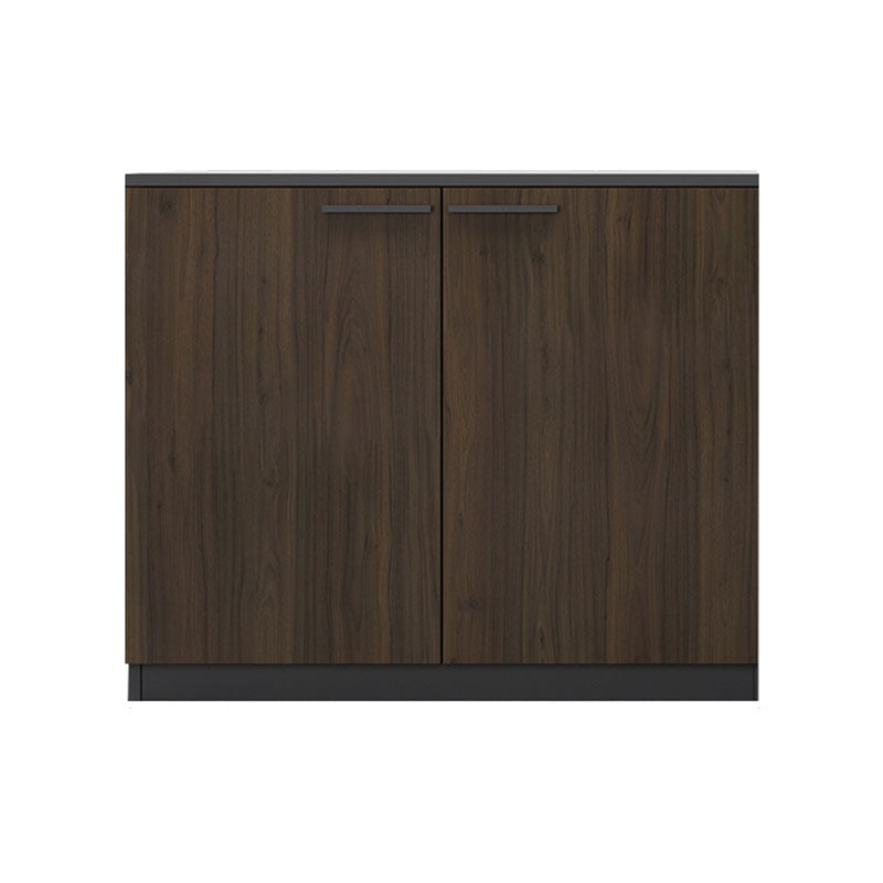 Medieval Modern Filing Cabinet Wooden Frame Lateral File Cabinet 31"L x 16"W x 31"H Brown Clearhalo 'Filing Cabinets' 'filling_cabinets' 'furn' 'furn_filling_cabinets' 'Furniture' 'Office Furniture' 7492751