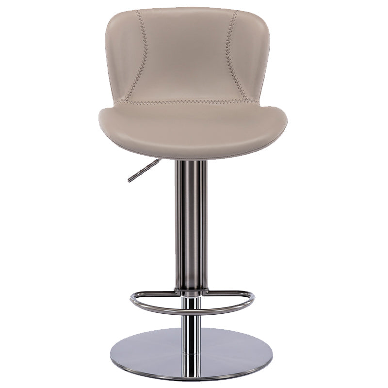 Sgabello da barretta per altezza regolabile in fuovennellata in pelle contemporanea