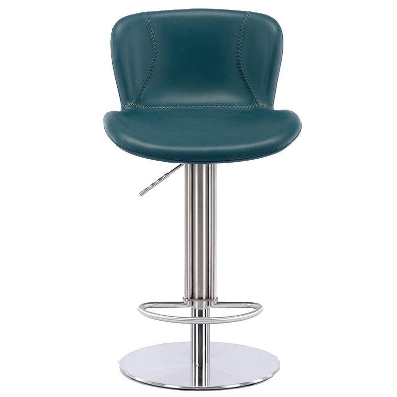 Sgabello da barretta per altezza regolabile in fuovennellata in pelle contemporanea