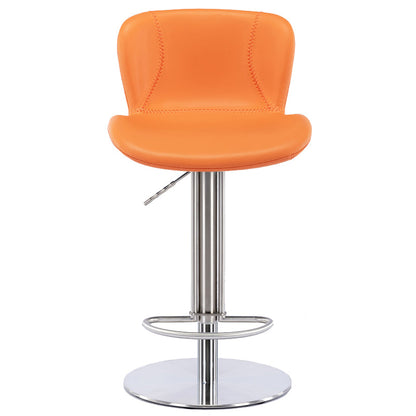 Sgabello da barretta per altezza regolabile in fuovennellata in pelle contemporanea