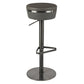 Contemporary Style Barstool Round Upholstered Bar Stool with Metal Base