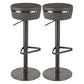Contemporary Style Barstool Round Upholstered Bar Stool with Metal Base