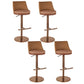 Contemporary Style Barstool Round Upholstered Bar Stool with Metal Base