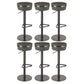 Contemporary Style Barstool Round Upholstered Bar Stool with Metal Base