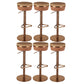 Contemporary Style Barstool Round Upholstered Bar Stool with Metal Base
