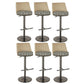 Contemporary Style Barstool Round Upholstered Bar Stool with Metal Base