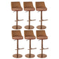 Contemporary Style Barstool Round Upholstered Bar Stool with Metal Base
