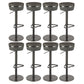 Contemporary Style Barstool Round Upholstered Bar Stool with Metal Base