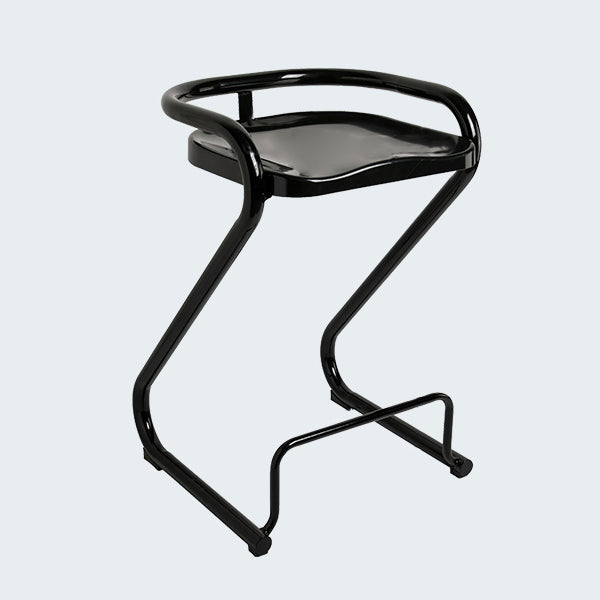 Industrial Metal Counter Stools Saddle Seat Counter Stool with Low Back