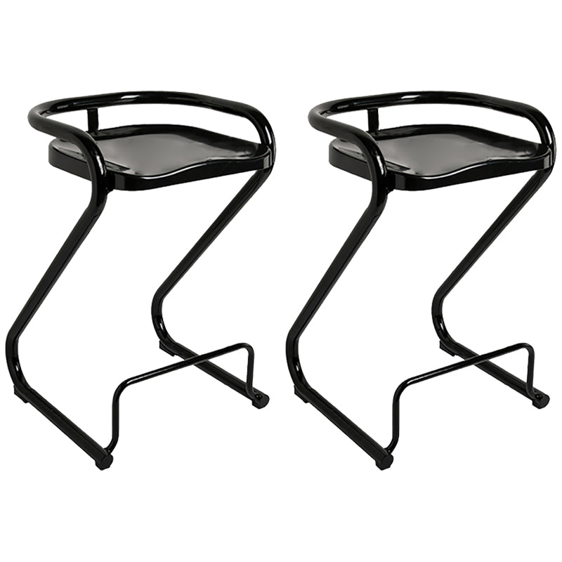Industrial Metal Counter Stools Saddle Seat Counter Stool with Low Back