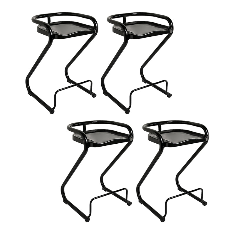 Industrial Metal Counter Stools Saddle Seat Counter Stool with Low Back