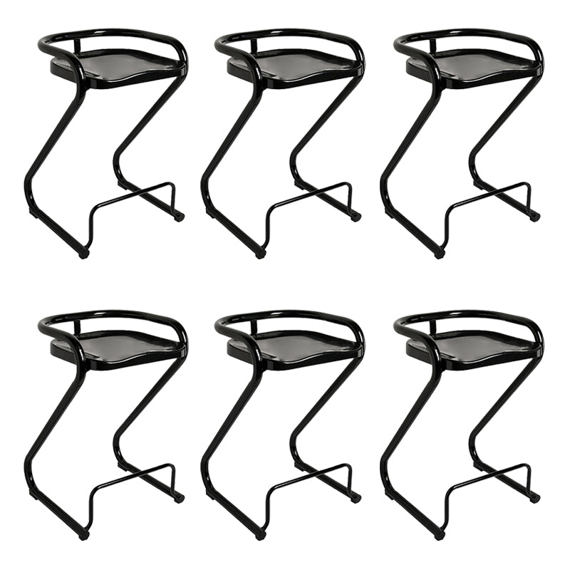 Industrial Metal Counter Stools Saddle Seat Counter Stool with Low Back