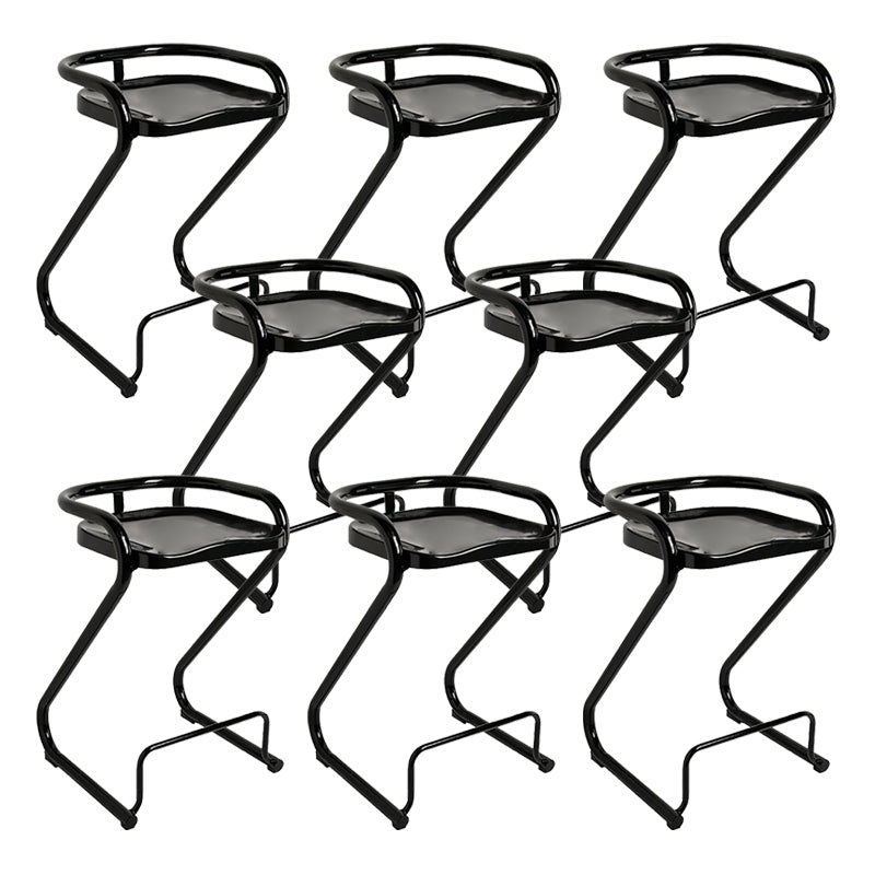 Industrial Metal Counter Stools Saddle Seat Counter Stool with Low Back