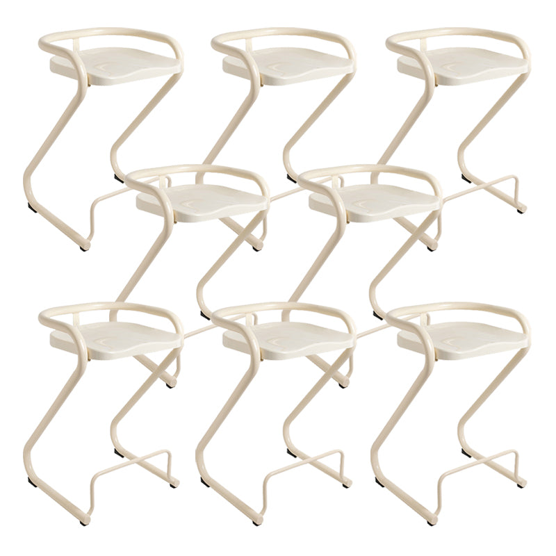 Industrial Metal Counter Stools Saddle Seat Counter Stool with Low Back