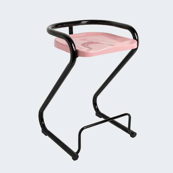 Industrial Metal Counter Stools Saddle Seat Counter Stool with Low Back