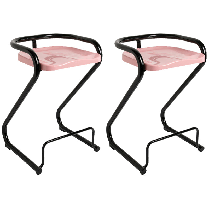 Industrial Metal Counter Stools Saddle Seat Counter Stool with Low Back