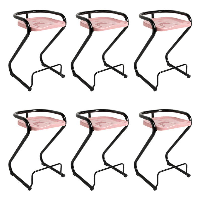 Industrial Metal Counter Stools Saddle Seat Counter Stool with Low Back