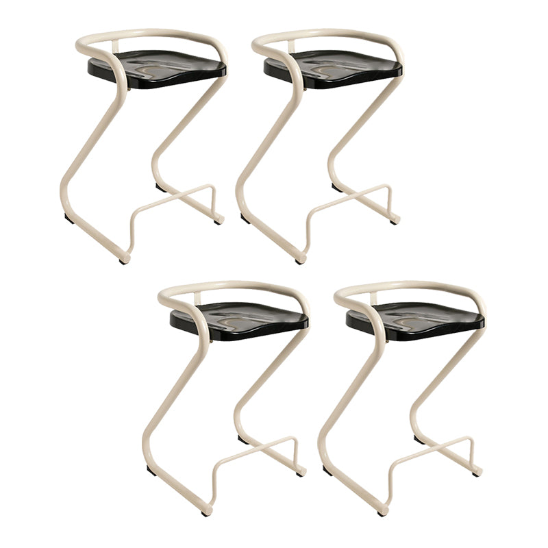 Industrial Metal Counter Stools Saddle Seat Counter Stool with Low Back