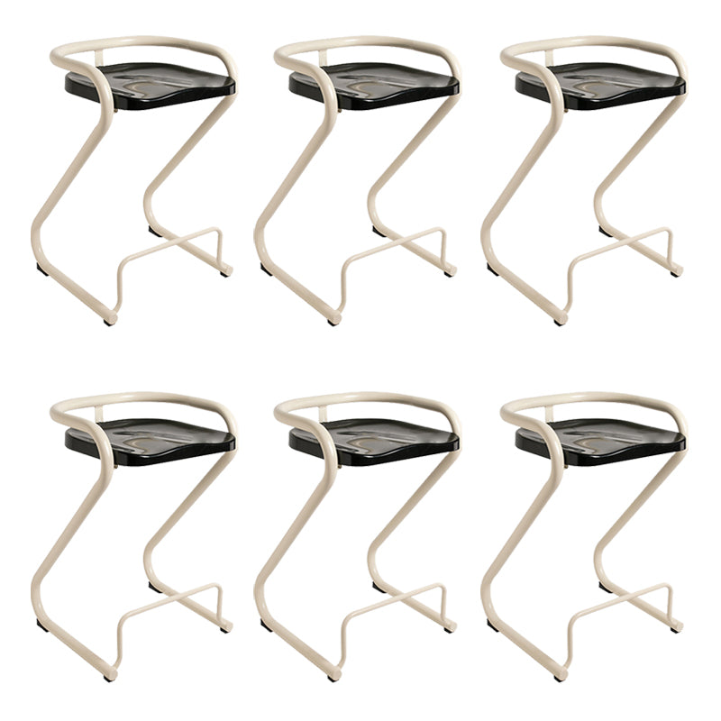 Industrial Metal Counter Stools Saddle Seat Counter Stool with Low Back