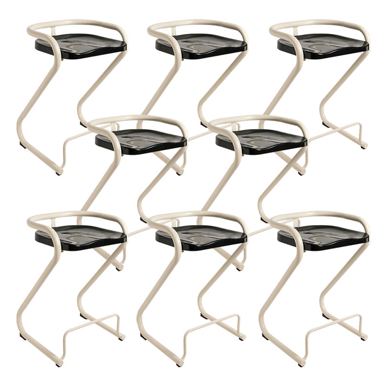 Industrial Metal Counter Stools Saddle Seat Counter Stool with Low Back