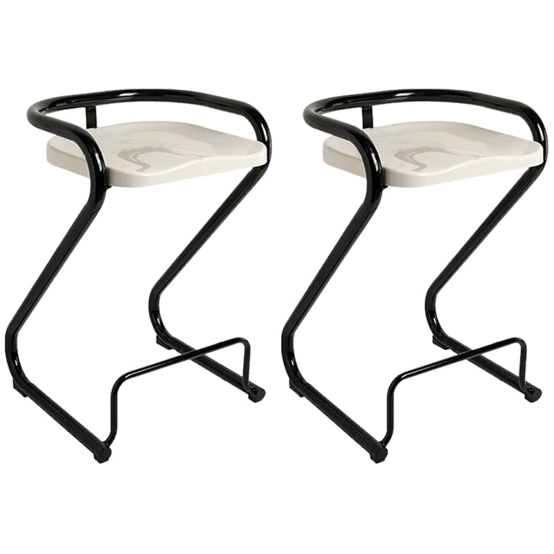 Industrial Metal Counter Stools Saddle Seat Counter Stool with Low Back