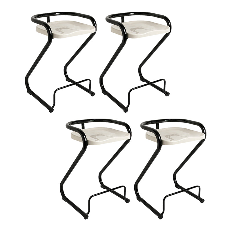 Industrial Metal Counter Stools Saddle Seat Counter Stool with Low Back