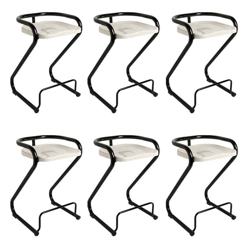 Industrial Metal Counter Stools Saddle Seat Counter Stool with Low Back