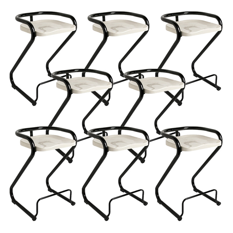 Industrial Metal Counter Stools Saddle Seat Counter Stool with Low Back