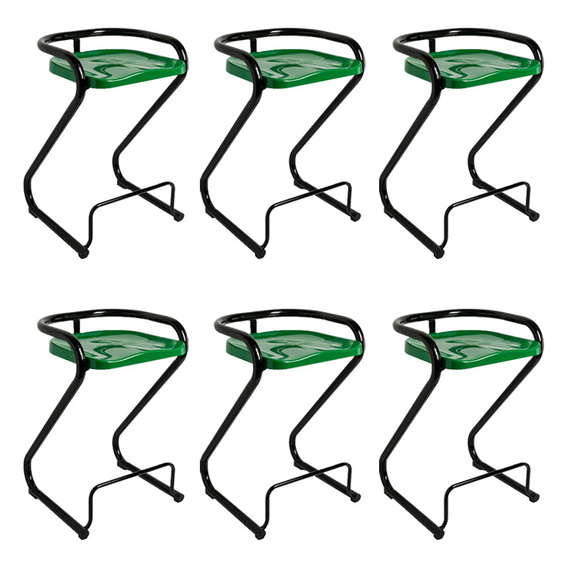 Industrial Metal Counter Stools Saddle Seat Counter Stool with Low Back