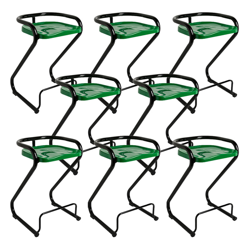 Industrial Metal Counter Stools Saddle Seat Counter Stool with Low Back