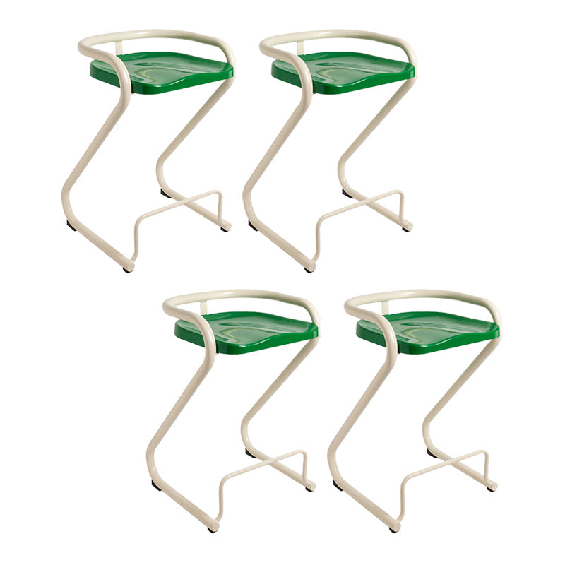 Industrial Metal Counter Stools Saddle Seat Counter Stool with Low Back