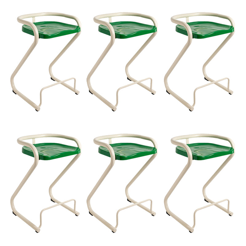 Industrial Metal Counter Stools Saddle Seat Counter Stool with Low Back