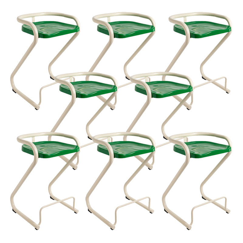 Industrial Metal Counter Stools Saddle Seat Counter Stool with Low Back