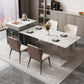 Mesa de comedor de piedra sinterizada, mesa con pedestal doble para cocina, comedor