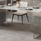 Mesa de comedor de piedra sinterizada, mesa con pedestal doble para cocina, comedor