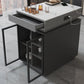 Mesa de comedor de piedra sinterizada, mesa con pedestal doble para cocina, comedor