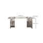 Mesa de comedor de piedra sinterizada, mesa con pedestal doble para cocina, comedor