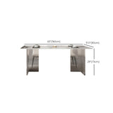 Mesa de comedor de piedra sinterizada, mesa con pedestal doble para cocina, comedor