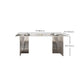 Mesa de comedor de piedra sinterizada, mesa con pedestal doble para cocina, comedor