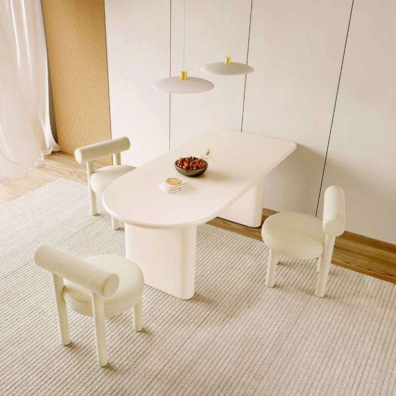 Double Pedestal Dining Table Solid Wood Dining Table in White for Dining Room Clearhalo 'Dining Tables & Seating' 'Dining Tables' 'dining_table' 'furn' 'furn_dining_table' 'Furniture' 'Kitchen & Dining Furniture' 7493174