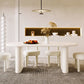 Double Pedestal Dining Table Solid Wood Dining Table in White for Dining Room Clearhalo 'Dining Tables & Seating' 'Dining Tables' 'dining_table' 'furn' 'furn_dining_table' 'Furniture' 'Kitchen & Dining Furniture' 7493175