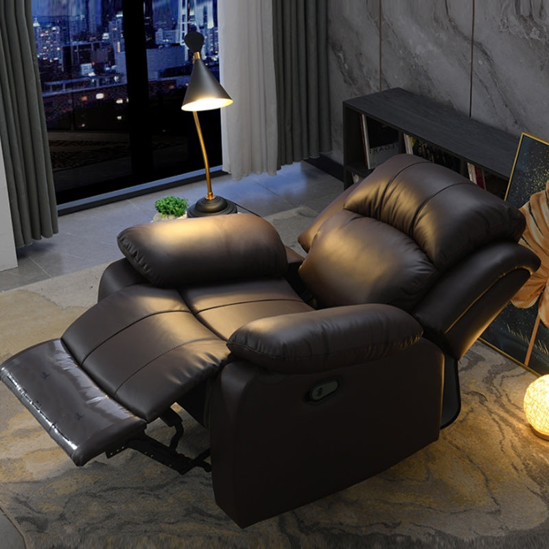 Contemporary Home Theater Recliner Metal Solid Color Indoor No Motion Reclining Clearhalo 'Chairs & Seating' 'furn' 'furn_recliners' 'Furniture' 'Living Room Furniture' 'Recliners' 7493235
