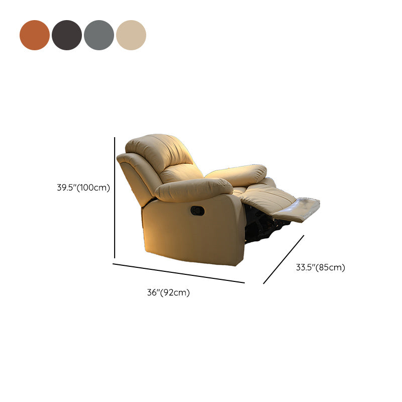 Contemporary Home Theater Recliner Metal Solid Color Indoor No Motion Reclining Clearhalo 'Chairs & Seating' 'furn' 'furn_recliners' 'Furniture' 'Living Room Furniture' 'Recliners' 7493243