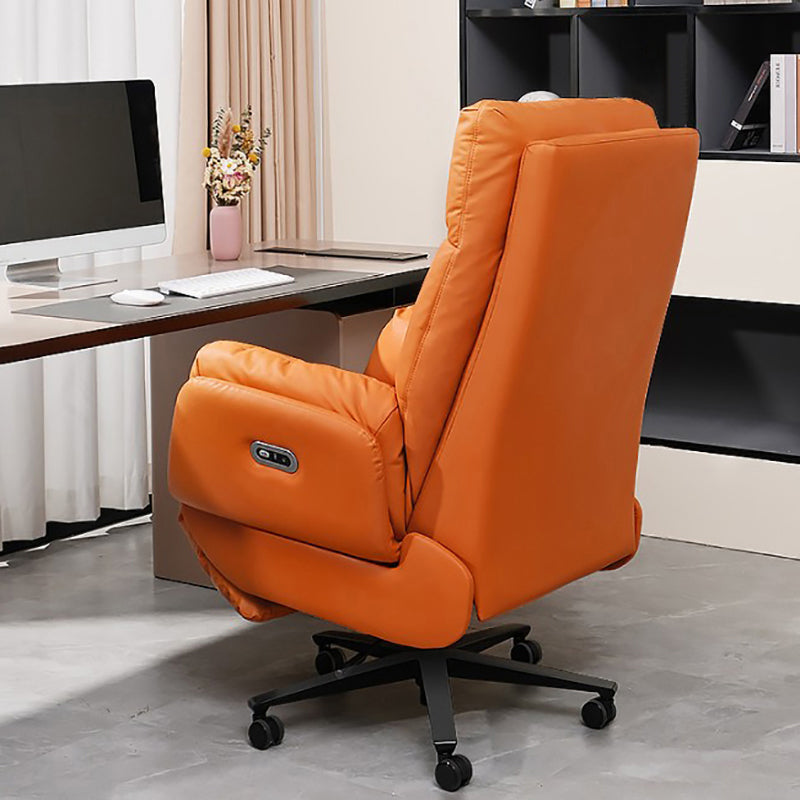 Orange Standard Recliner Power-Push Botton Recliners Position Lock Clearhalo 'Chairs & Seating' 'furn' 'furn_recliners' 'Furniture' 'Living Room Furniture' 'Recliners' 7493578