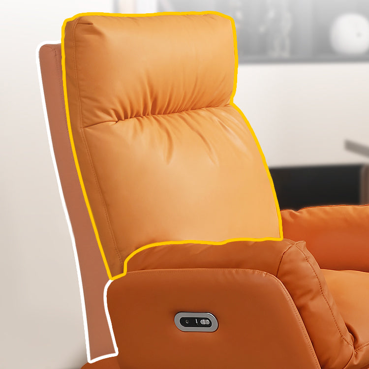 Orange Standard Recliner Power-Push Botton Recliners Position Lock Clearhalo 'Chairs & Seating' 'furn' 'furn_recliners' 'Furniture' 'Living Room Furniture' 'Recliners' 7493582