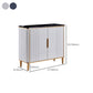 Mesa del aparador de mármol de tablero lateral contemporáneo con puertas para el comedor