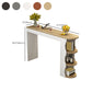 Bartafelset met dubbel voetstuk, 1/3-delige bartafel met houten frame en krukken zonder rugleuning